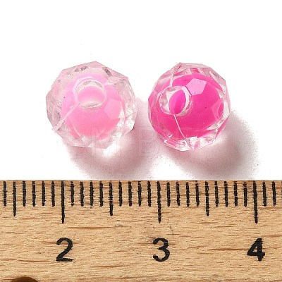 Transparent Frosted Acrylic Bead in Bead OACR-H039-07-1
