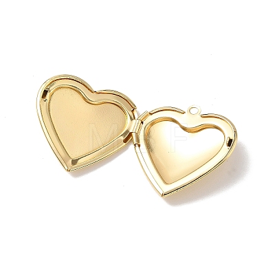 Brass Locket Pendant Cabochon Settings KK-L268-021G-02-1