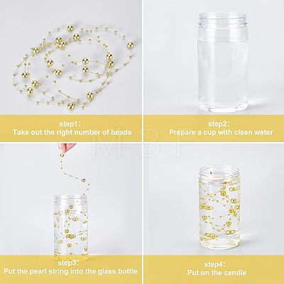  2 Bags 2 Colors Plastic Bead Garland Strand KY-NB0001-32-1