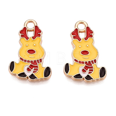 Christmas Theme Alloy Enamel Pendants ENAM-T020-10T-1