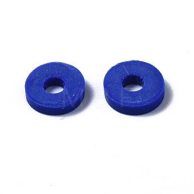 Handmade Polymer Clay Beads Strands X-CLAY-R089-6mm-096-1