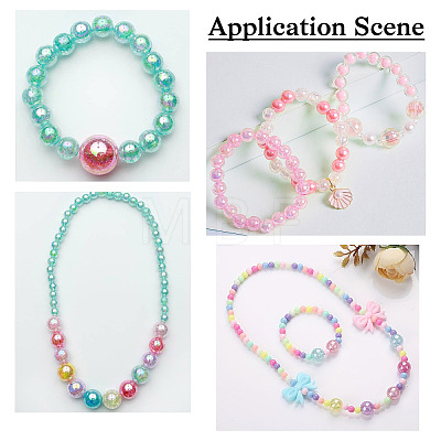  300Pcs 15 Colors Transparent Acrylic Beads MACR-TA0001-29-1