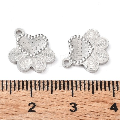 Rhodium Plated 925 Sterling Silver Charms STER-C003-03P-1