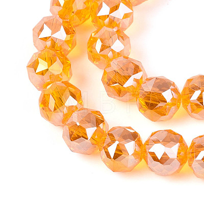 AB Color Plated Transparent Glass Round Beads Strands EGLA-T029-8mm-12T-12-1