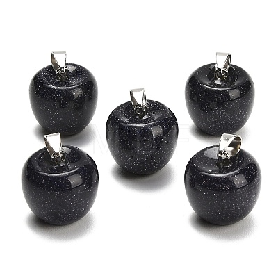 Synthetic Blue Goldstone Pendants GG-K002-15G-1