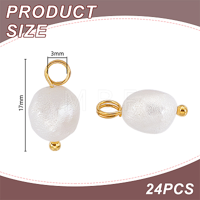 24Pcs Natural Cultured Freshwater Pearl Pendants PALLOY-PH01726-1