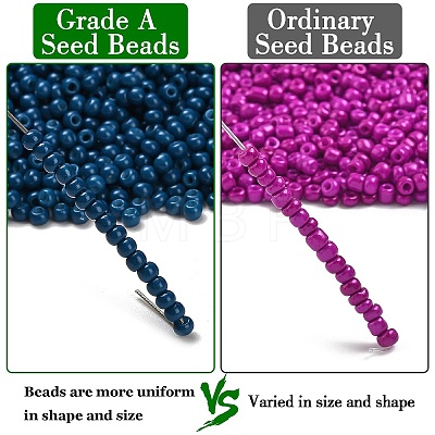 12/0 Grade A Round Glass Seed Beads SEED-Q009-FJX03-1