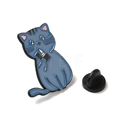 Cat Shape Enamel Pins JEWB-P039-01EB-09-1