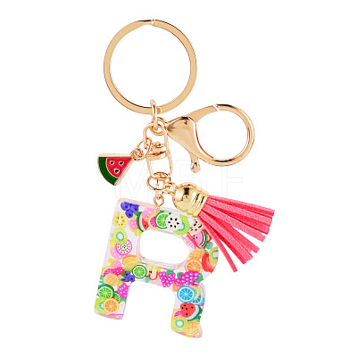 Fruit Series Letter Resin Keychains KEYC-TAC0033-02R-1