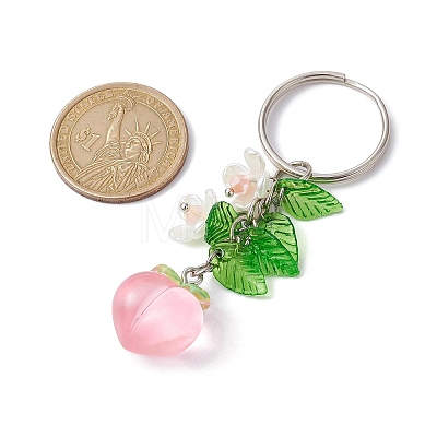 Fruits & Leaf Acrylic Pendant Keychain KEYC-JKC00680-04-1