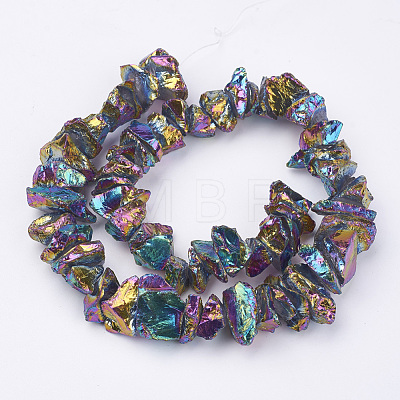 Electroplated Natural Quartz Crystal Bead Strands X-G-F336-06D-1