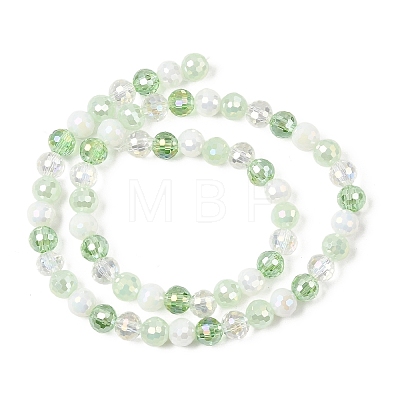 Electroplate Glass Beads Strands EGLA-D300-06-6mm-23-1