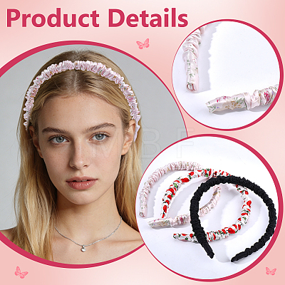 Silk From Silkworms Hair Bands OHAR-WH0033-019A-1