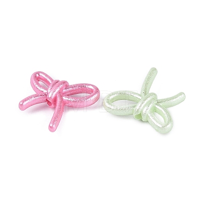 Spray Painted Textured Opaque Acrylic Beads OACR-N160-19-1