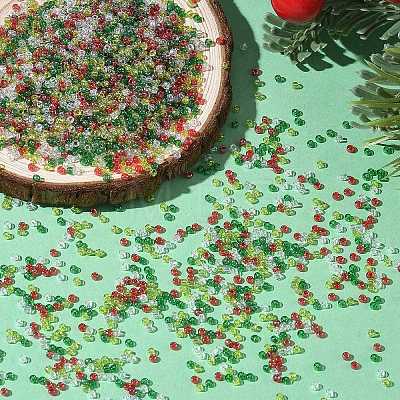 4 Colors 11/0 Christmas TOHO Round Seed Beads SEED-X0058-26-1