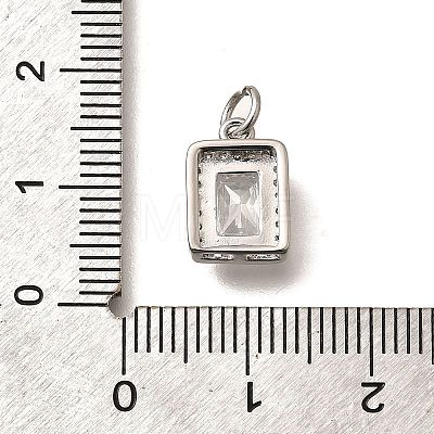 Brass Micro Pave Cubic Zirconia Pendants KK-U055-01P-03-1