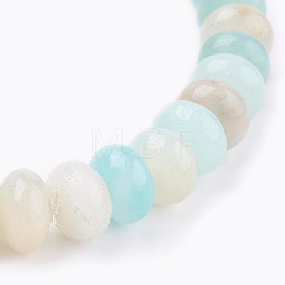 Natural Amazonite Beads Stretch Bracelets BJEW-JB03376-02-1