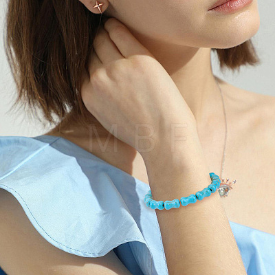 270Pcs 4 Styles Synthetic Turquoise Dyed Beads G-SC0003-87-1
