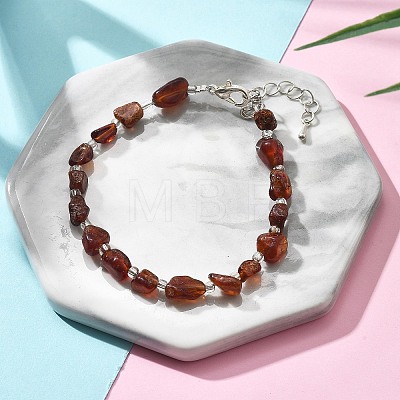 Natural Garnet Chips Bracelets for Women BJEW-H623-01S-04-1