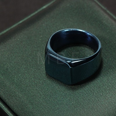 Square Titanium Steel Finger Rings WGB1DFB-13-1