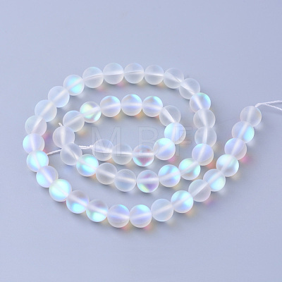 Synthetic Moonstone Beads Strands X-G-R375-6mm-A13-1
