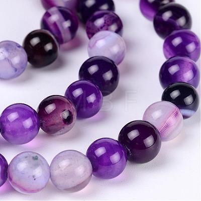 Natural Striped Agate/Banded Agate Beads AGAT-6D-4-1