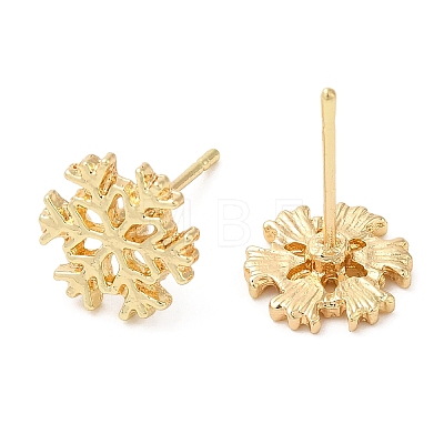 Snowflake Alloy Stud Earrings for Women PALLOY-Q447-23LG-1