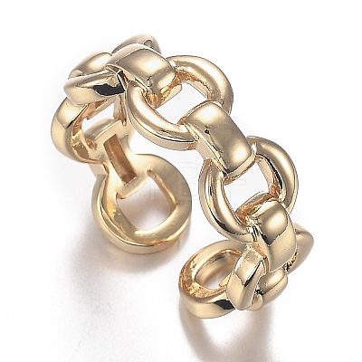 Brass Cuff Rings RJEW-F109-03-1