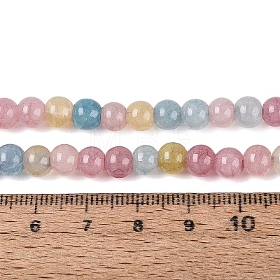 Ombre Effect Dyed Crackle Glass Beads Strands GLAA-Q106-01A-B16-1