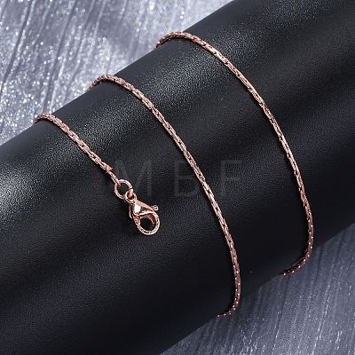 Brass Cardano Chains Necklaces for Women NJEW-D302-59RG-1