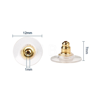 Brass Ear Nuts KK-YW0001-02G-1
