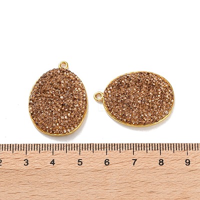 Long-Lasting Plated Brass Pave Rhinestone Pendants KK-K362-08G-02-1