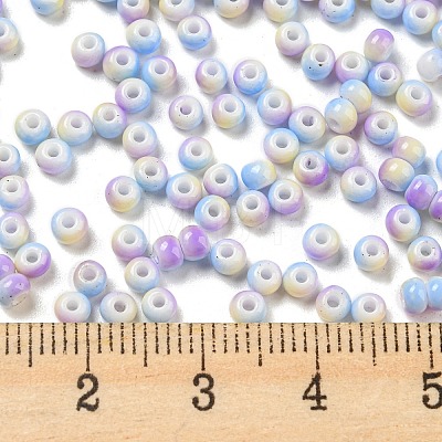 Two Tone Opaque Colours Glass Seed Beads SEED-E005-02E-1