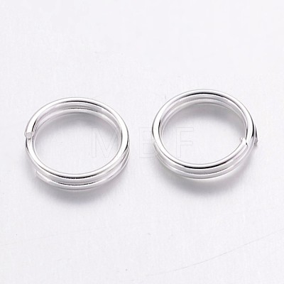 Silver Color Plated Iron Split Rings X-JRDS7mm-1