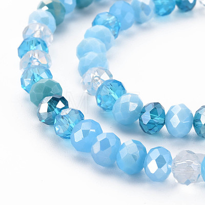 Electroplate Glass Beads Strands EGLA-S194-18B-1