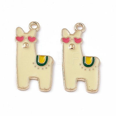 Alloy Enamel Pendants ENAM-C006-03KCG-05-1