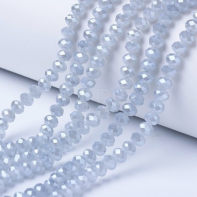 Electroplate Glass Beads Strands EGLA-A034-J6mm-A-1