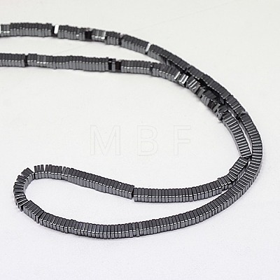Electroplate Non-magnetic Synthetic Hematite Heishi Beads Strands X-G-J171A-3x3mm-03-1