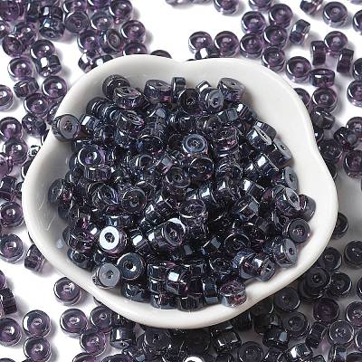 Transparent Colours Luster Glass Seed Beads SEED-E001-T3x6mm-A05-1