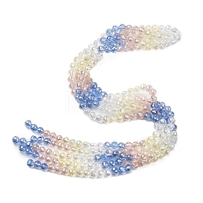 Electroplate Glass Beads Strands EGLA-D300-06-6mm-04-1