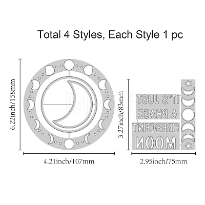 Carbon Steel Cutting Dies Stencils DIY-WH0309-1175-1