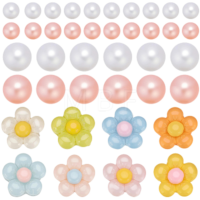 16Pcs Translucent Resin Cabochons RESI-SP0001-66-1