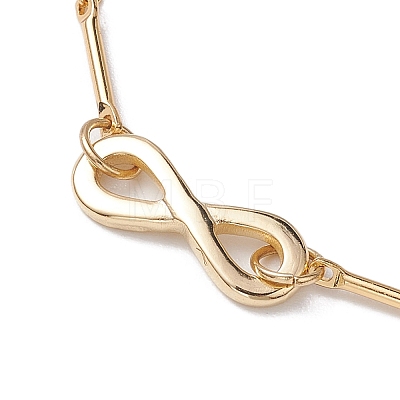 Brass Bar Link Chain Bracelets BJEW-JB10503-1