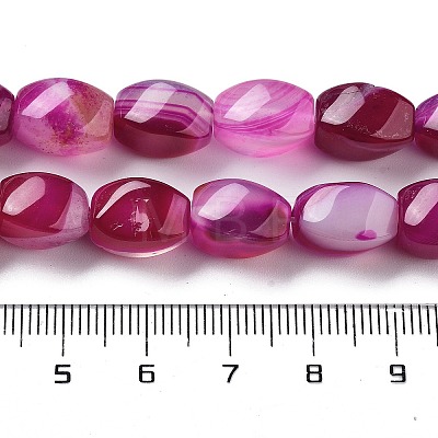 Natural Banded Agate Beads Strands G-G172-01K-1