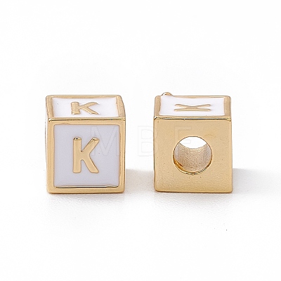 Rack Plating Brass Enamel Beads KK-B060-04G-04-1