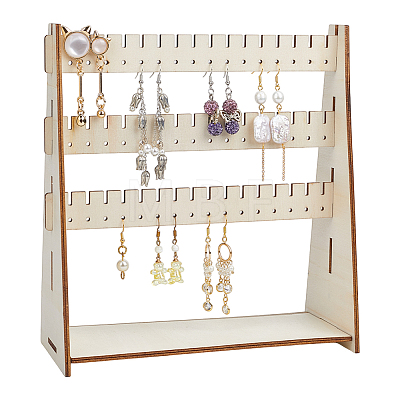 Wooden Earring Display Stands EDIS-WH0016-072-1