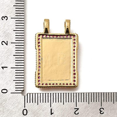 Brass Micro Pave Cubic Zirconia Pendants KK-U055-06B-02-1