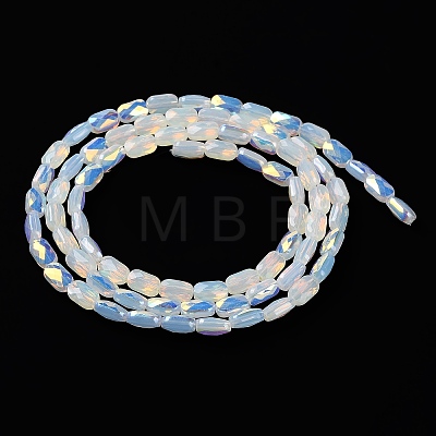 Transparent Electroplate Glass Beads Strands GLAA-Q099-G01-05-1