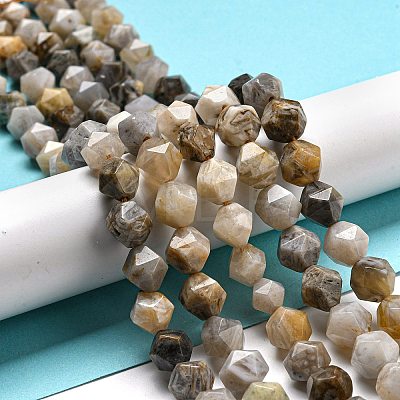 Natural Bamboo Leaf Agate Beads Strands G-NH0012-B02-02-1