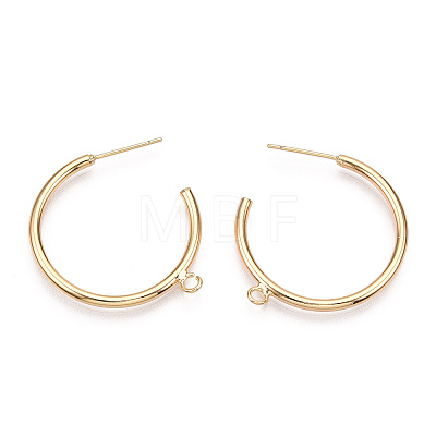 Brass Stud Earring Findings LS-KK-S345-031-1